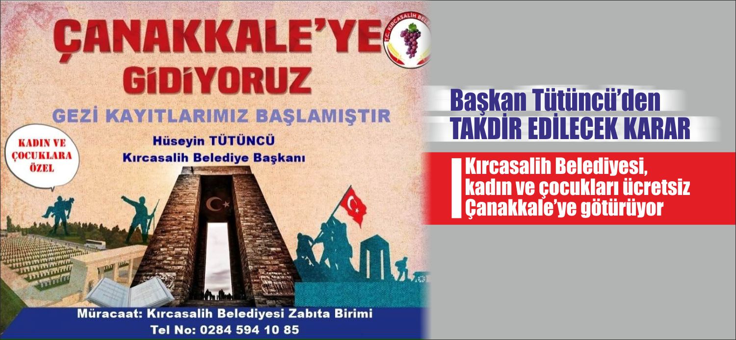 Belediye Başkanı Hüseyin Tütüncü’den,