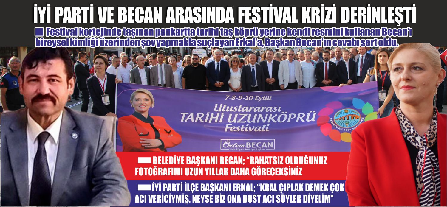 Festival kortejinde taşınan pankartta