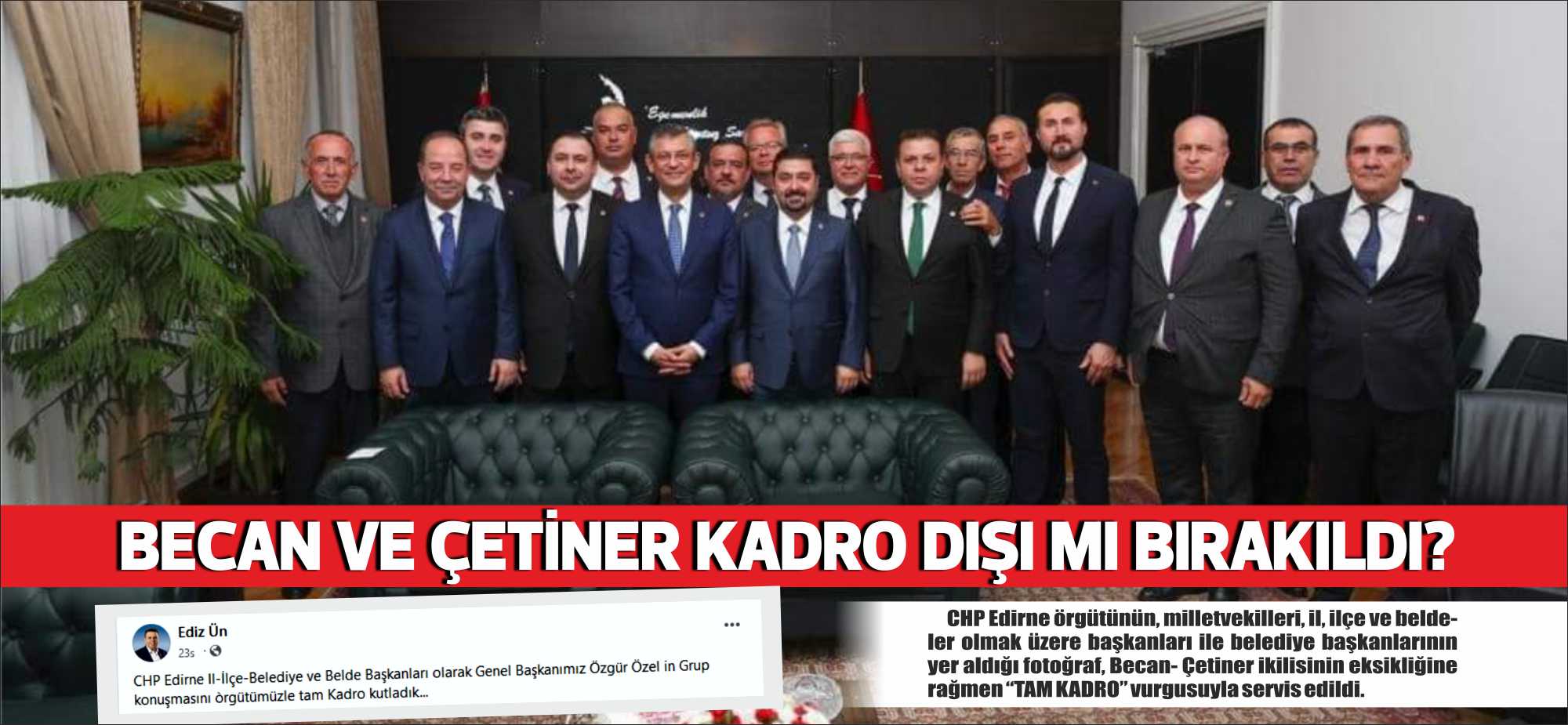 CHP Edirne örgütünün, milletvekilleri,