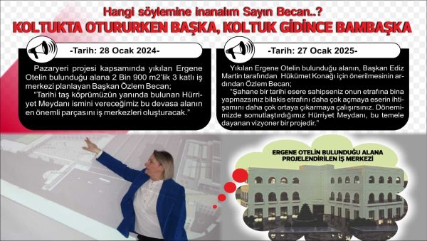 Yıkılan Ergene Otelin bulunduğu noktaya Hükümet Konağı yapılmasına “tarihi taş